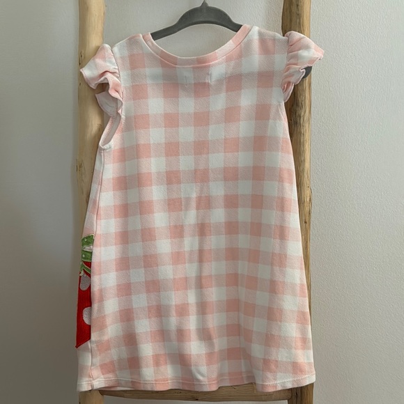 Mud Pie Pink Plaid Strawberry Dress Tunic - Picture 3 of 4